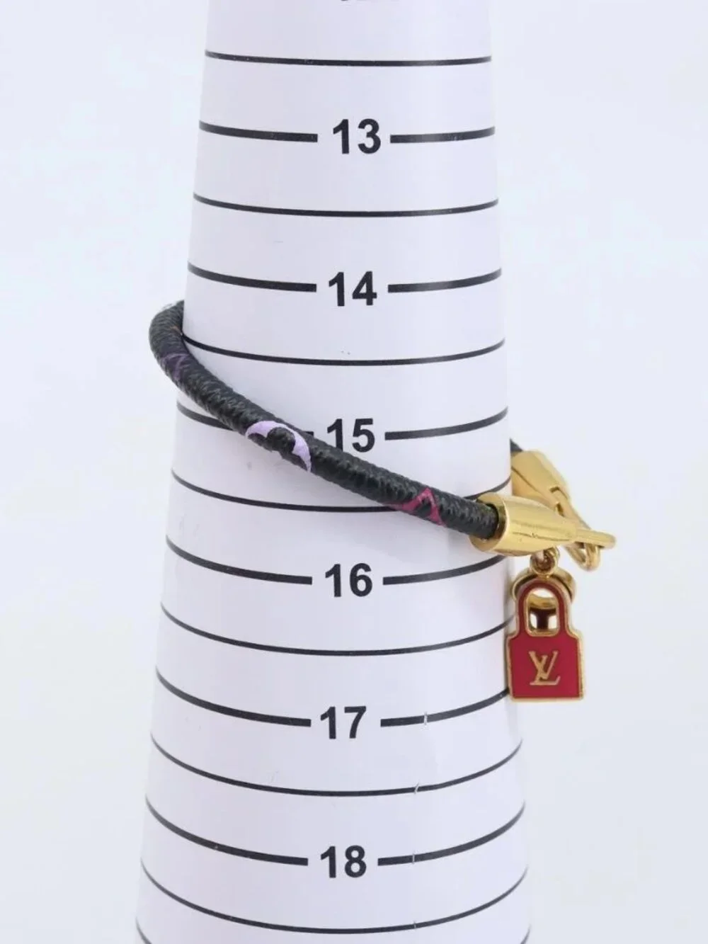 LOUIS VUITTON Multicolor Bra Rubbed Lach It Bracelet Black M6603F Auth ka2772M - Picture 13 of 13